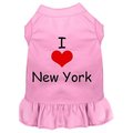 Mirage Pet Mirage Pet 58-07 4XLPK I Heart New York Screen Print Dress; Light Pink - 4X 22 58-07 4XLPK